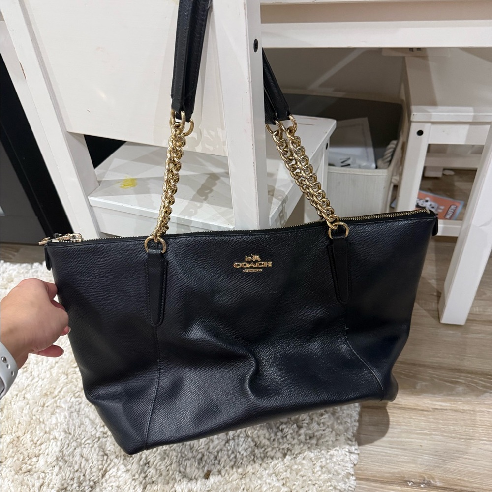 Vintage Coach "Ava" chain Tote with Gold Accents